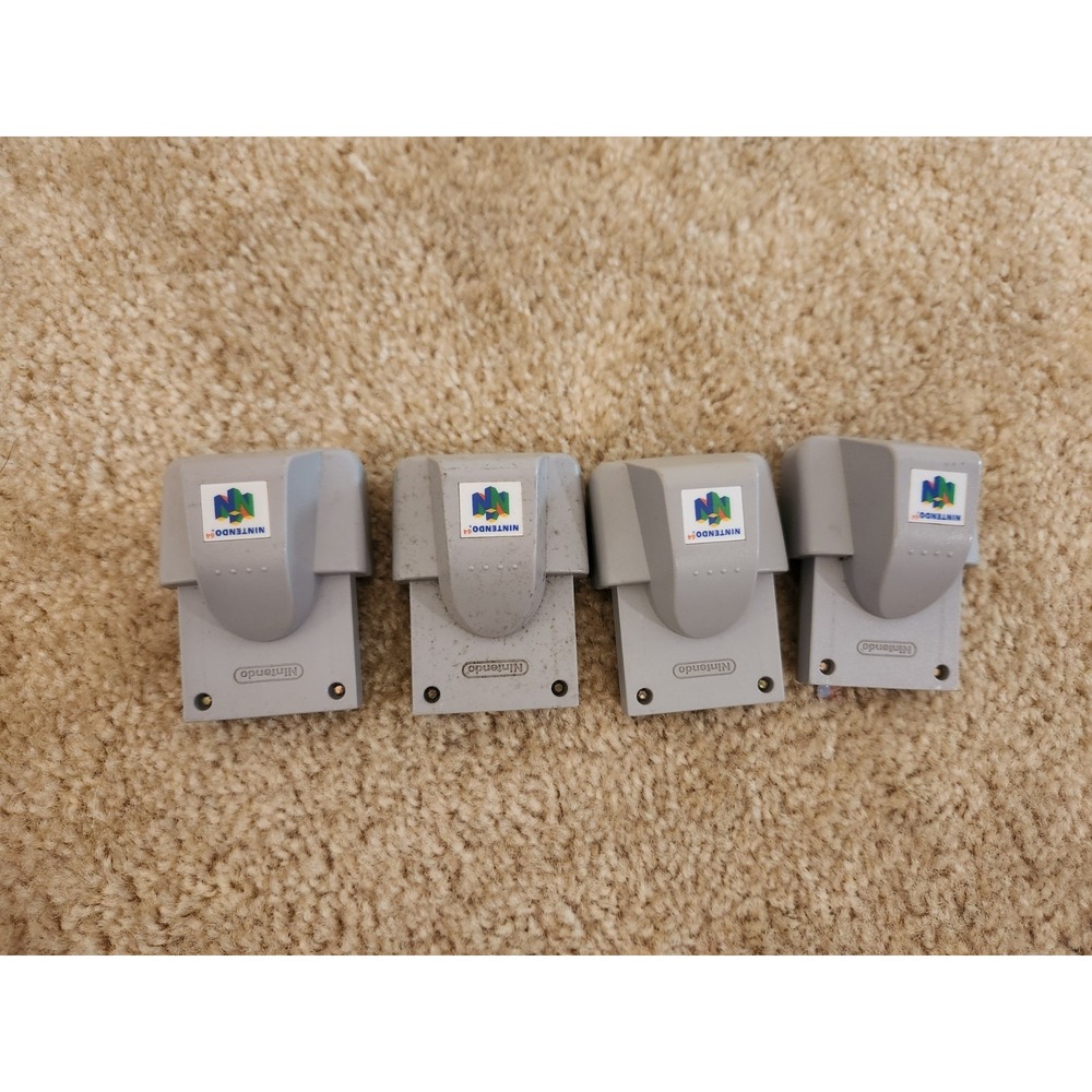 Nintendo 64 Rumble Paks Lot Of 4